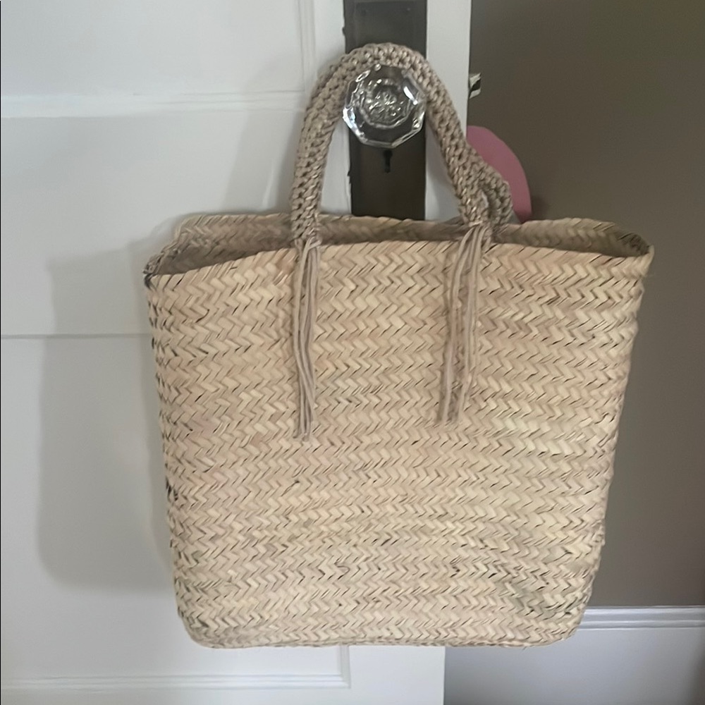 Natural Woven Tote Bag